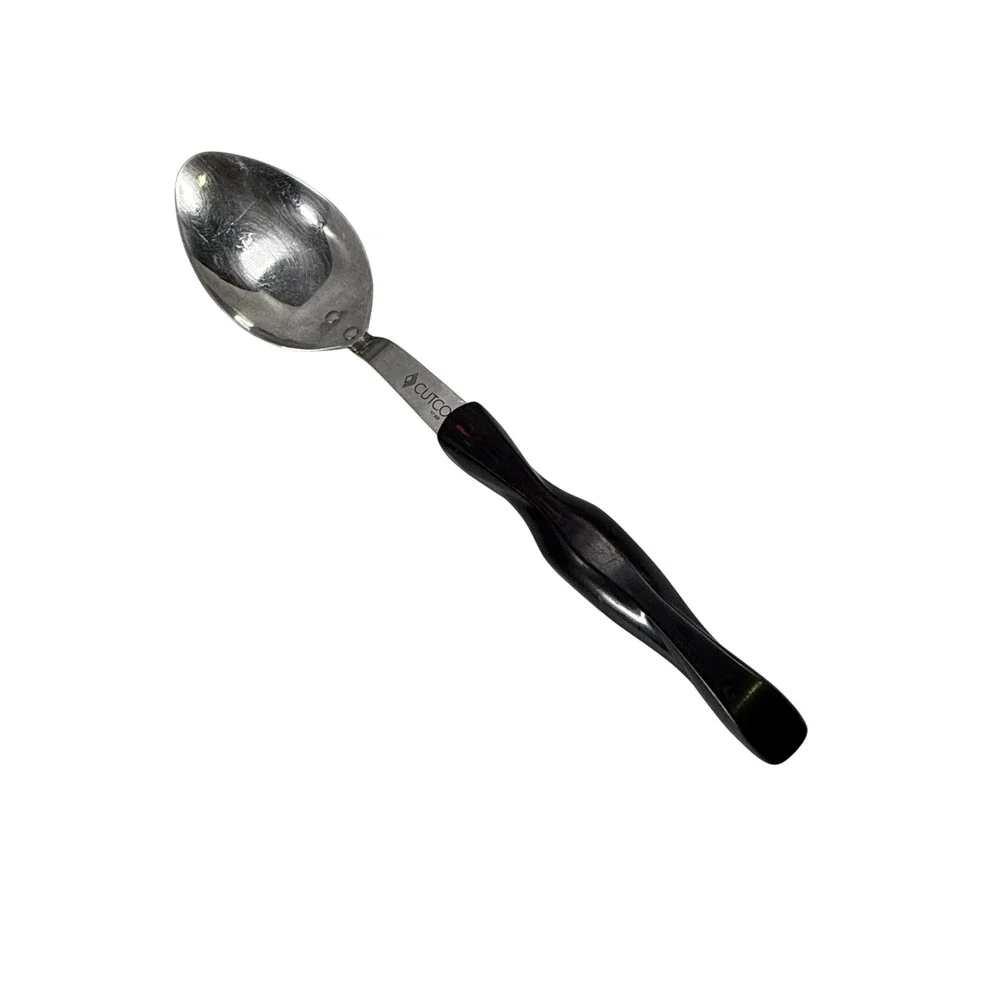 Cutco 17 KD Serving Spoon Brown Swirl Handle Stainless Steel Basting Utensil USA